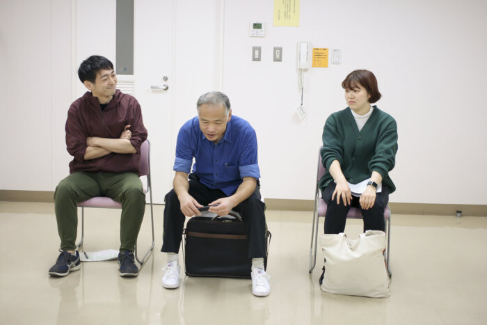 ケーキを海底のポストへ投函 週末公演 やわら 稽古風景