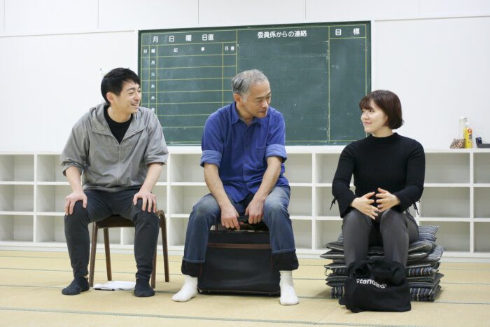 ケーキを海底のポストへ投函 週末公演 やわら 稽古風景